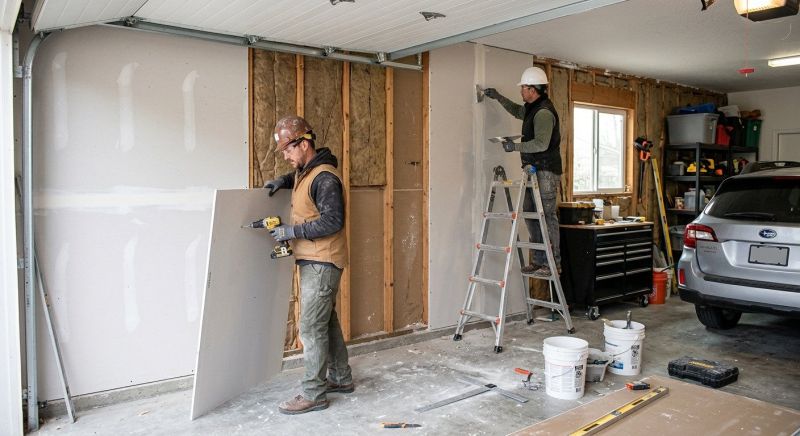 Garage Drywall Replacement in Olathe, KS