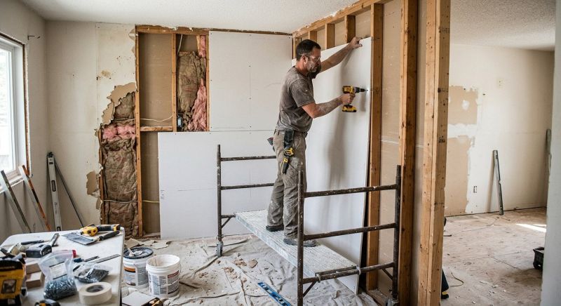 Garage Drywall Replacement in Kansas City, MO